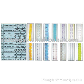 Double needle pleated machine sample stitch